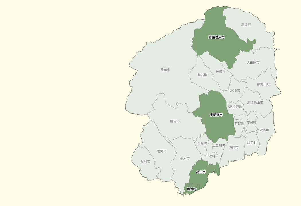 栃木県MAP