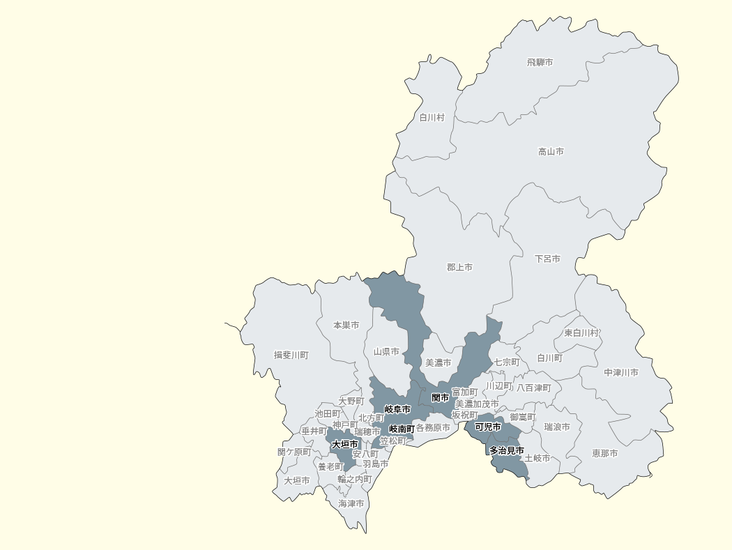 岐阜県MAP